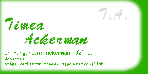 timea ackerman business card